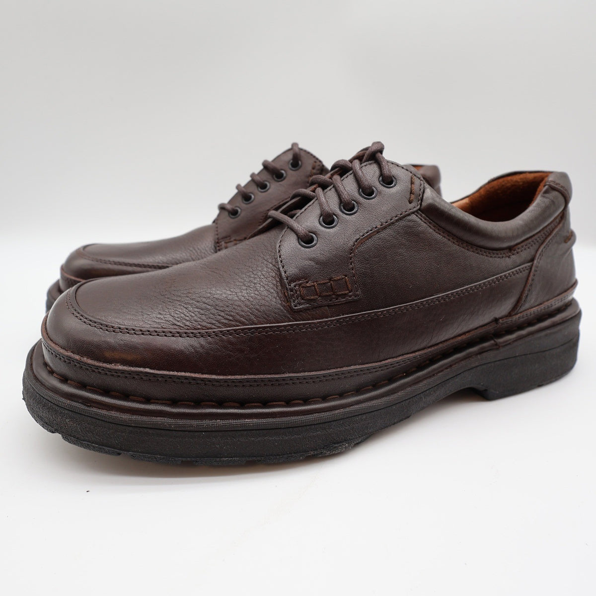 Hush Puppies Summit Persimmon Mens 9 M Brown Leather Casual Derby Shoes 14191 - take2supply