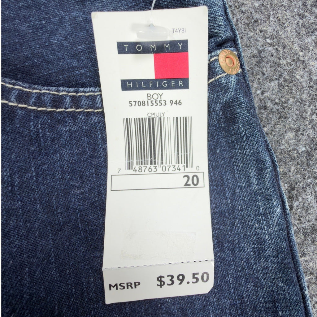 Tommy Hilfiger Y2K Freedom Fit Jeans Boy 20 Blue Cotton NWT Deadstock Baggy - take2supply