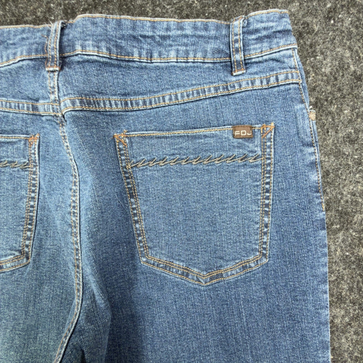 FDJ Olivia Flare Jeans Women 12 Blue Stretch Mid Rise Denim NWT New - take2supply