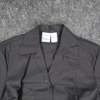 Made in California by George Smock Top Womens 32 Vintage Black Snap Front Shirt - take2supply