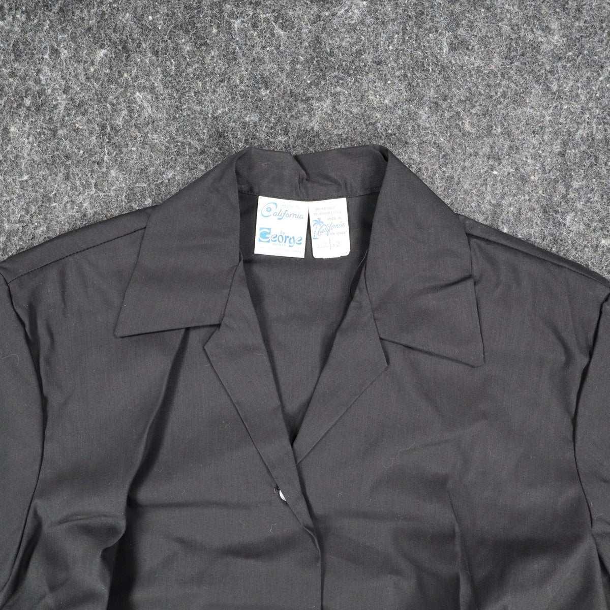 Made in California by George Smock Top Womens 32 Vintage Black Snap Front Shirt - take2supply
