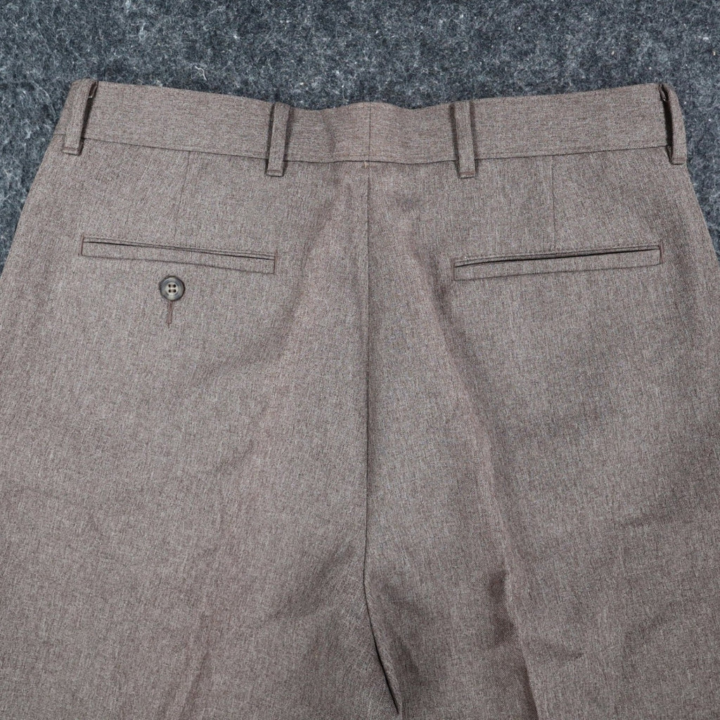 Levi Strauss Action Slacks Mens 33x30 Vintage Brown Stretch Waist Dress Pants - take2supply