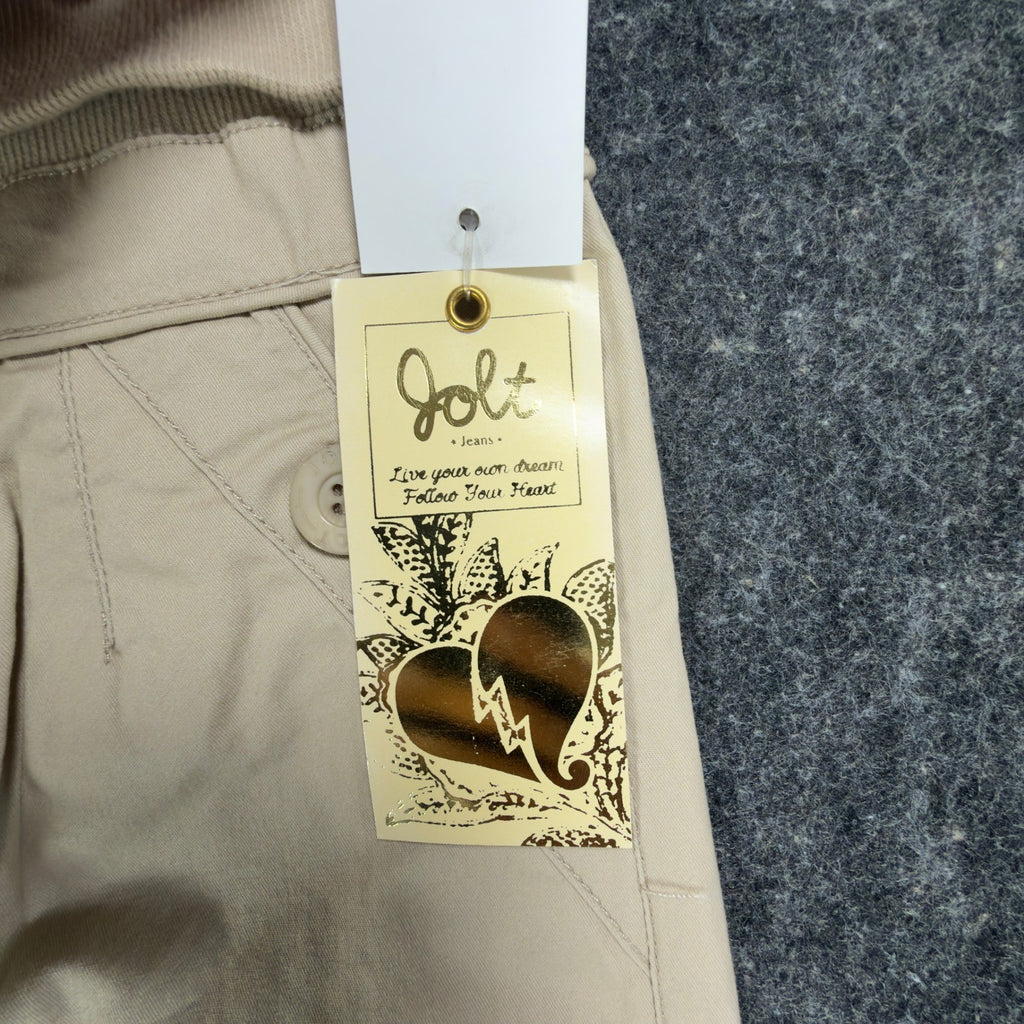 Jolt Y2K Bermuda Shorts Girls 12 Khaki Tan Cotton Stretch NWT New - take2supply