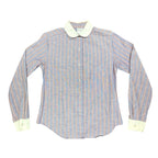 Fancy Free Vintage 70s Striped Blouse Girls 7 Blue Red White NWT - take2supply
