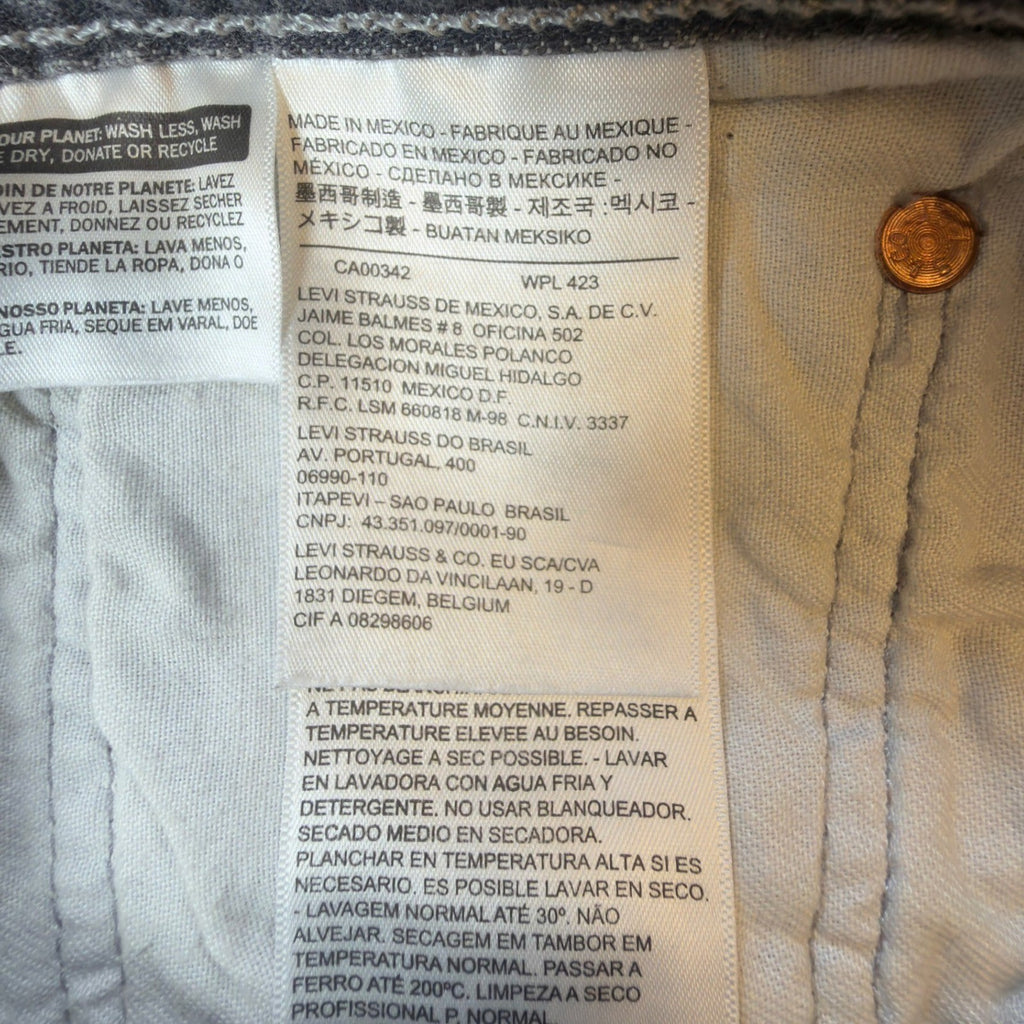 Levi's 501 Original Fit Jeans Mens 32x36 Gray Denim Straight Leg NWT C109 - take2supply