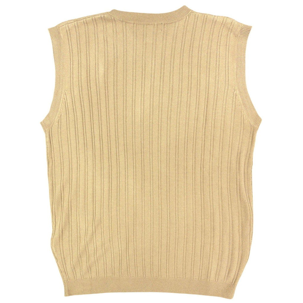 Port City Khaki's V-Neck Sweater Vest Mens L Tan Acrylic NWT Deadstock - take2supply