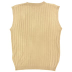 Port City Khaki's V-Neck Sweater Vest Mens L Tan Acrylic NWT Deadstock - take2supply