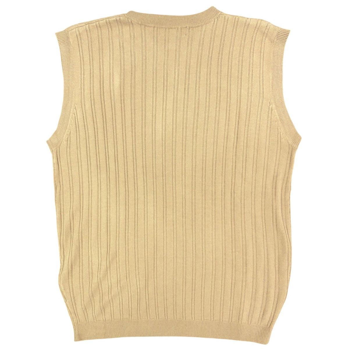Port City Khaki's V-Neck Sweater Vest Mens L Tan Acrylic NWT Deadstock - take2supply