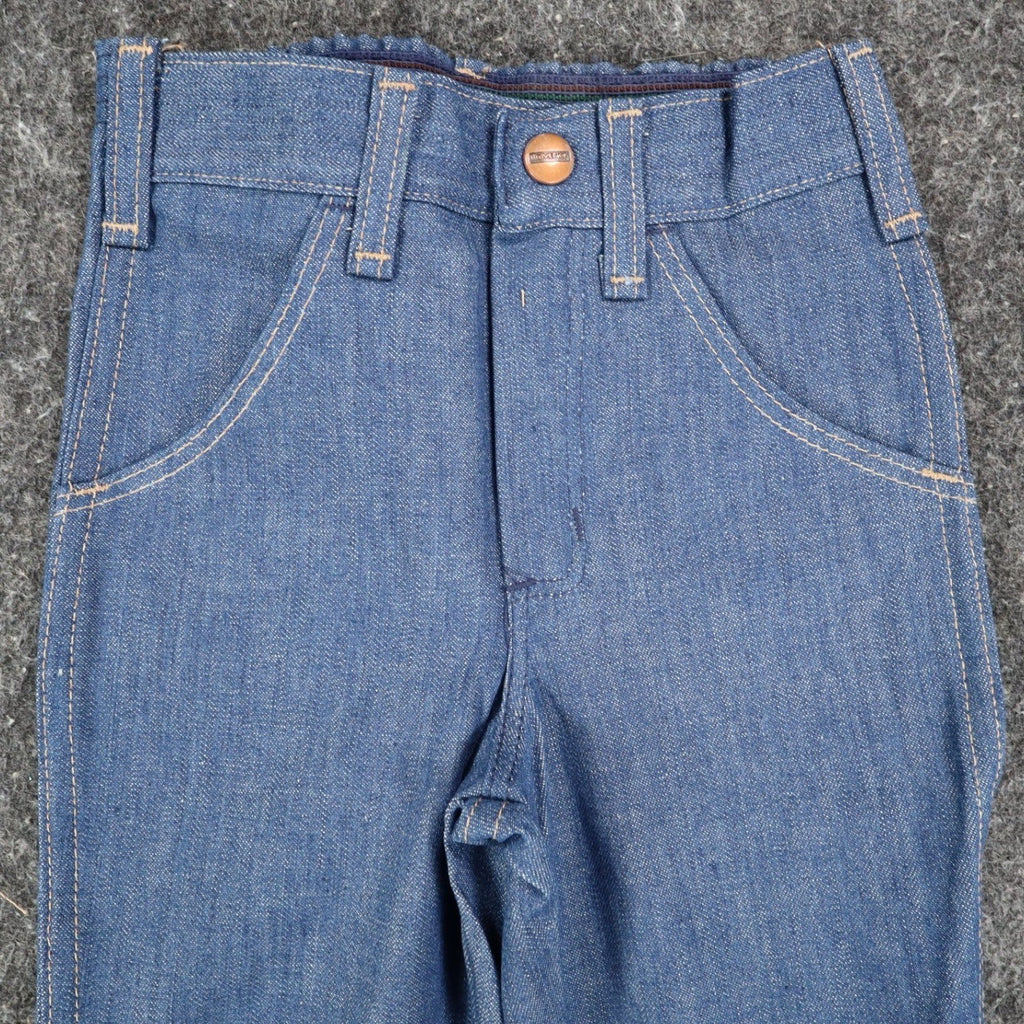 Young Maverick Boot Jean Kids 4 Vintage 70s Blue Denim Deadstock USA 75M16WD - take2supply