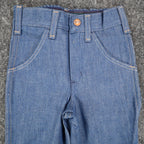 Young Maverick Boot Jean Kids 4 Vintage 70s Blue Denim Deadstock USA 75M16WD - take2supply