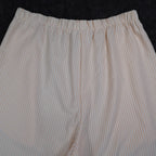 Lucia Seersucker Shorts Womens Small Vintage 90s Peach Striped Deadstock USA - take2supply