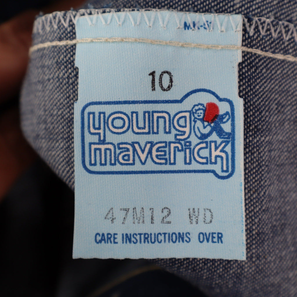Vintage Young Maverick Jeans Boys 10 Blue Embroidered Straight Leg USA NWT - take2supply