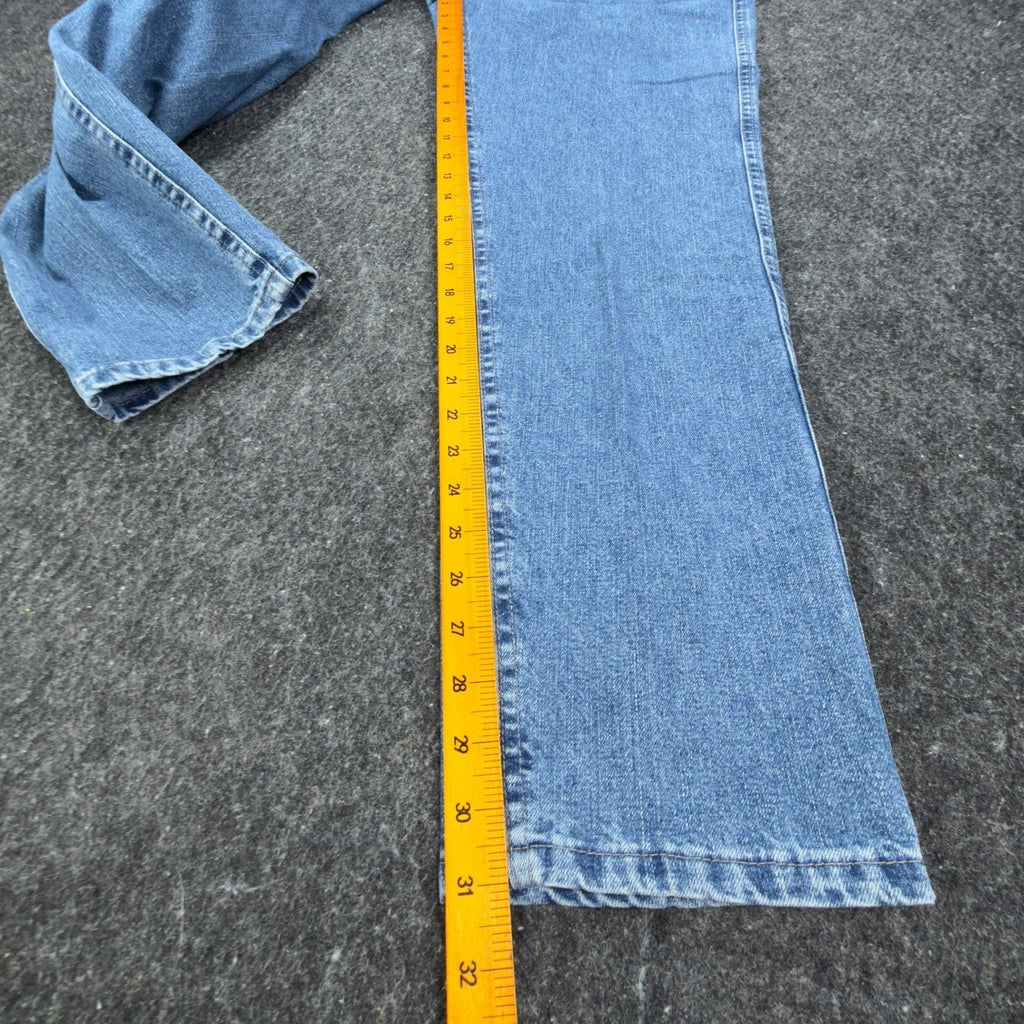 Lee Vintage 90s Side Elastic Utility Jeans Womens 8 M Blue Denim Made in USA NWT - take2supply
