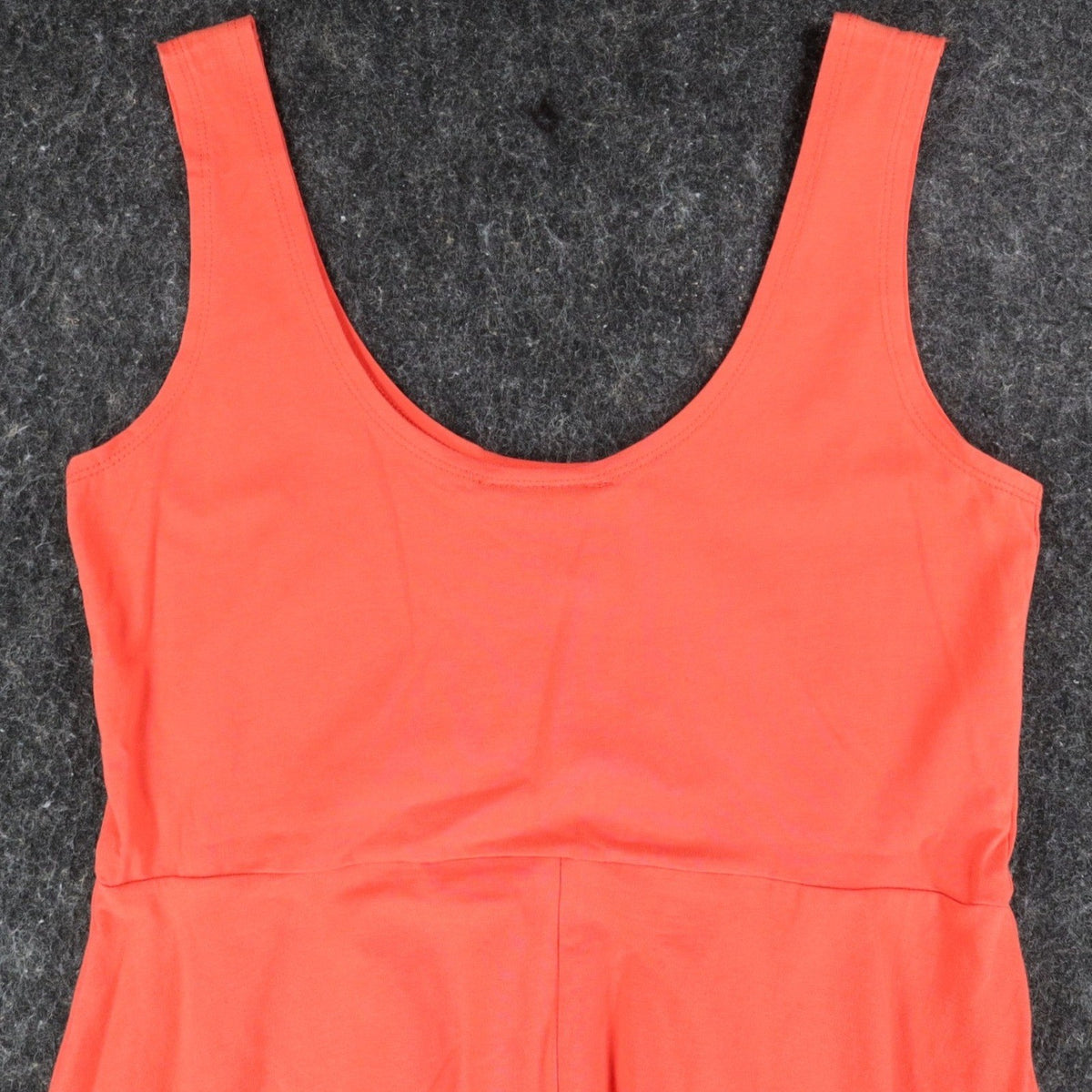 Angie Dress Large L NWT Orange Cotton Spandex Fit Flare Sleeveless C795 - take2supply