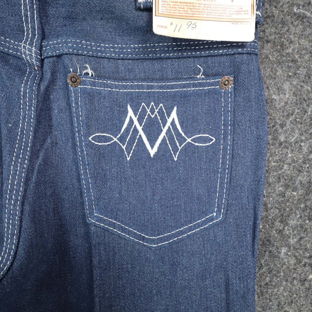 Maverick Straight Leg Jeans Boys 12 Regular Vintage Deadstock USA Blue Denim - take2supply