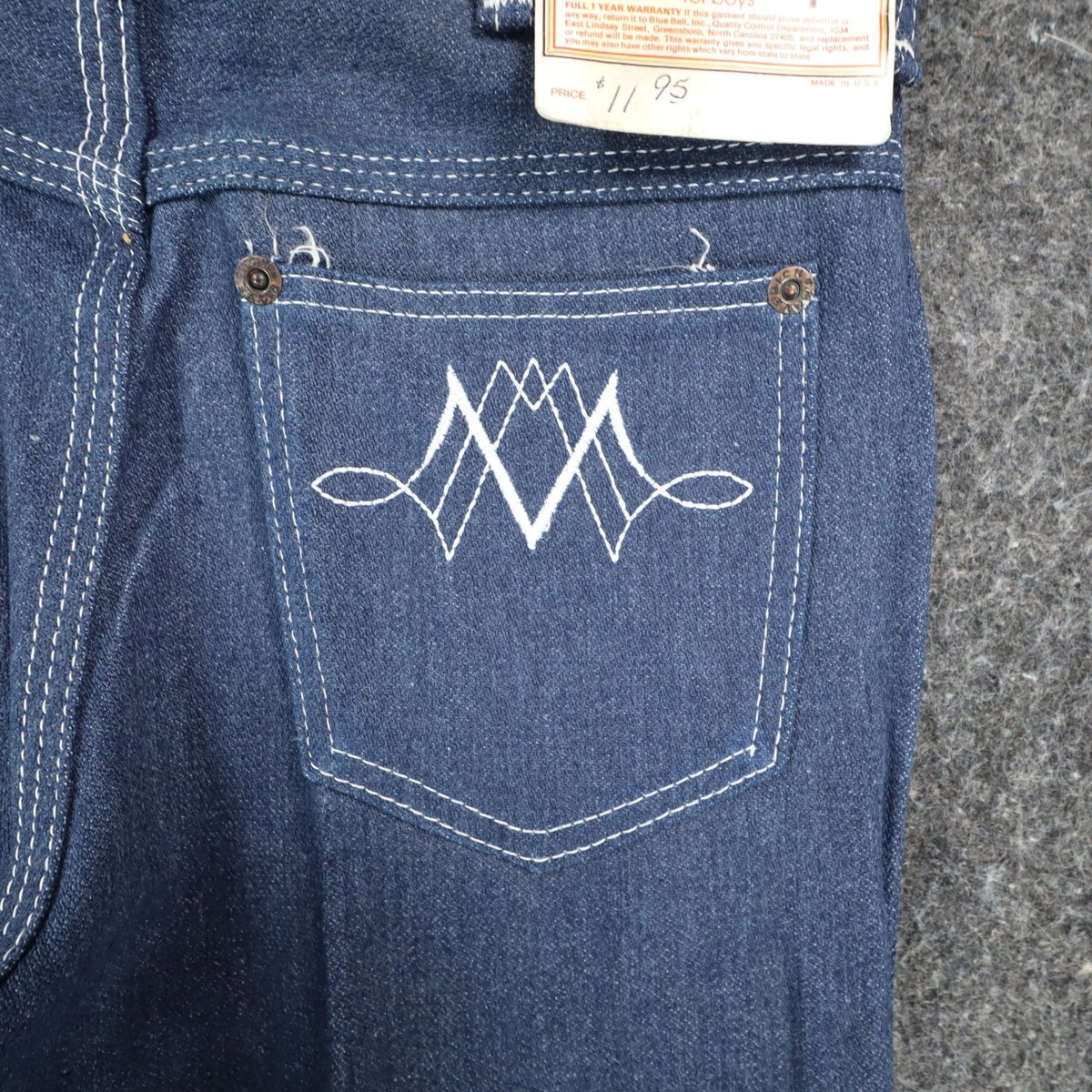 Maverick Straight Leg Jeans Boys 12 Regular Vintage Deadstock USA Blue Denim - take2supply