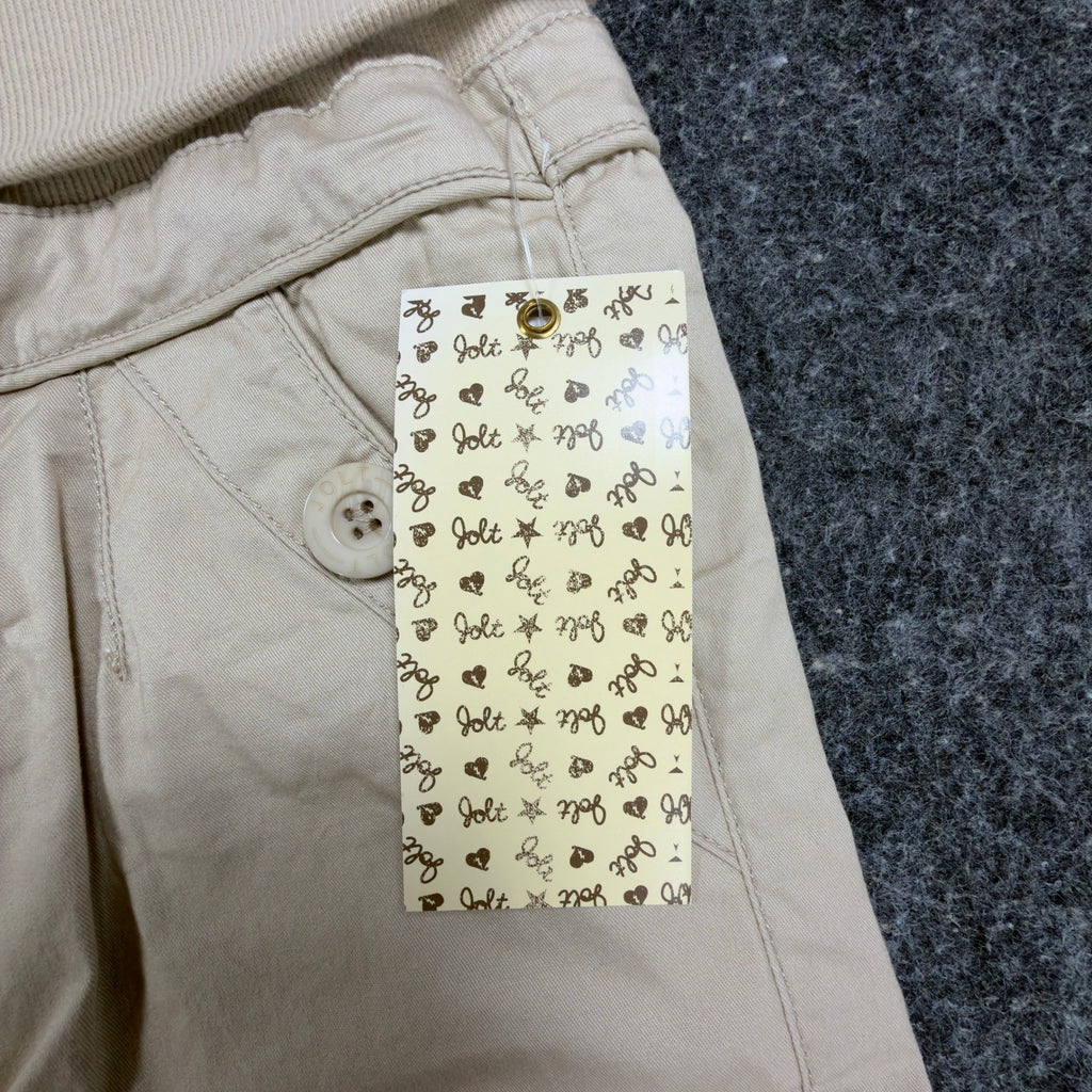 Jolt Y2K Bermuda Shorts Girls 16 Khaki Tan Cotton Blend NWT New - take2supply