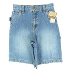 John Deere Y2K Carpenter Shorts Kids 12 Blue Denim NWT Stone Wash Workwear Denim - take2supply