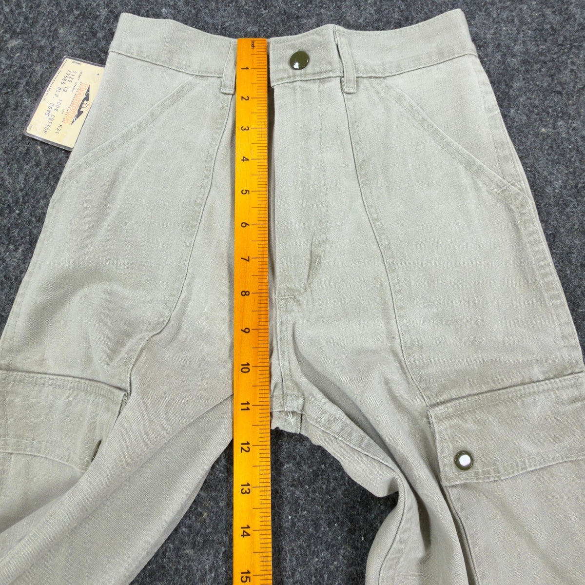 Dakota Vintage 70s Cargo Pants Boys 12 Olive Tan Cotton NWT USA Made Deadstock - take2supply
