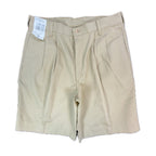 Wolf Mountain Key Shorts Mens 32 Tan Khaki 100% Cotton Pleated Vintage USA NWT - take2supply