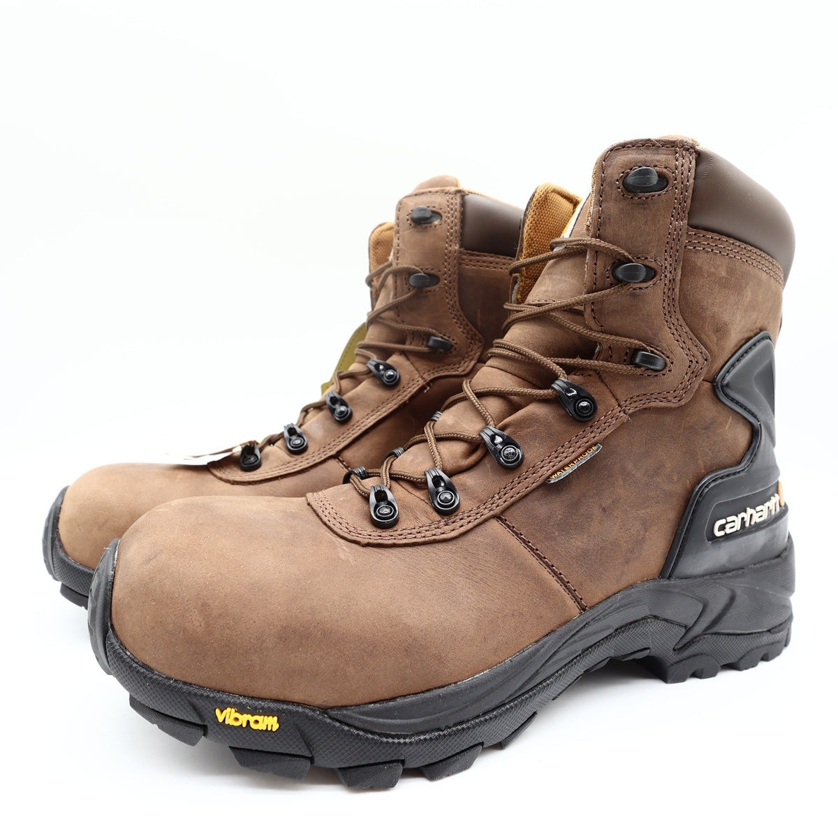 Carhartt Work Boots Mens 8.5 M Brown Leather Waterproof 6" Hiker Safety Toe NIB - take2supply