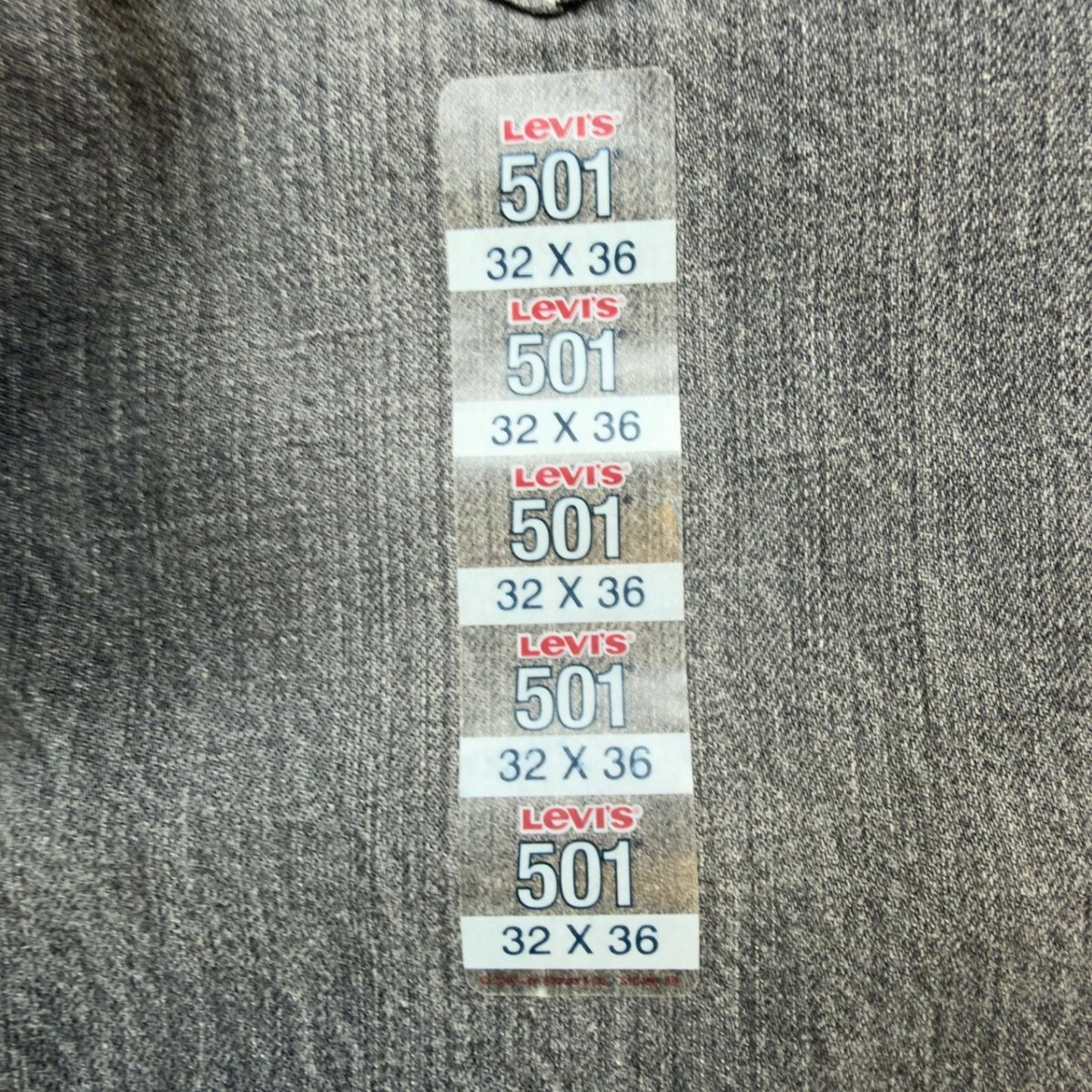 Levi's 501 Original Fit Jeans Mens 32x36 Gray Denim Straight Leg NWT C109 - take2supply