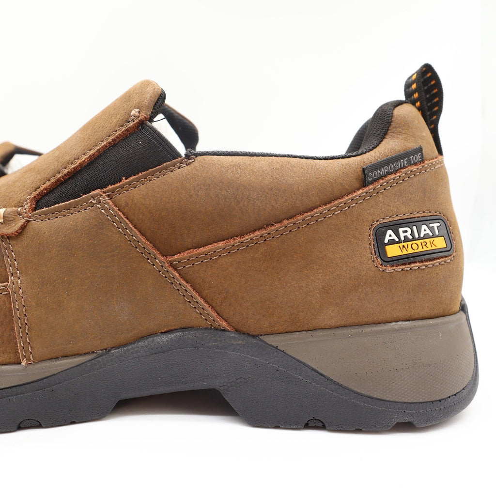 Ariat Work Edge LTE Slip-On Work Shoes Men 12 EE Wide Comp Toe Brown NWT - take2supply