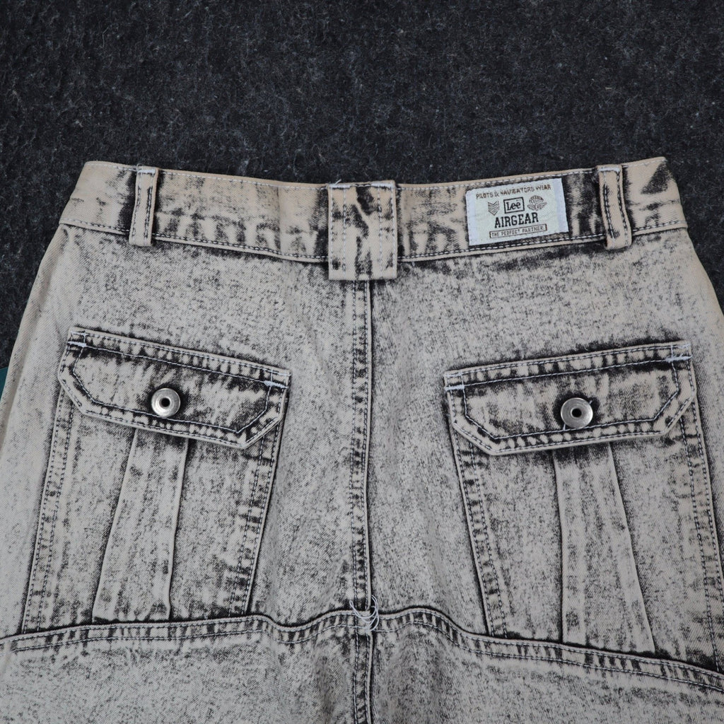 Lee Trekker Shorts Boys 10 Vintage 80s Acid Wash Black Cotton Air Gear NWT 24w - take2supply