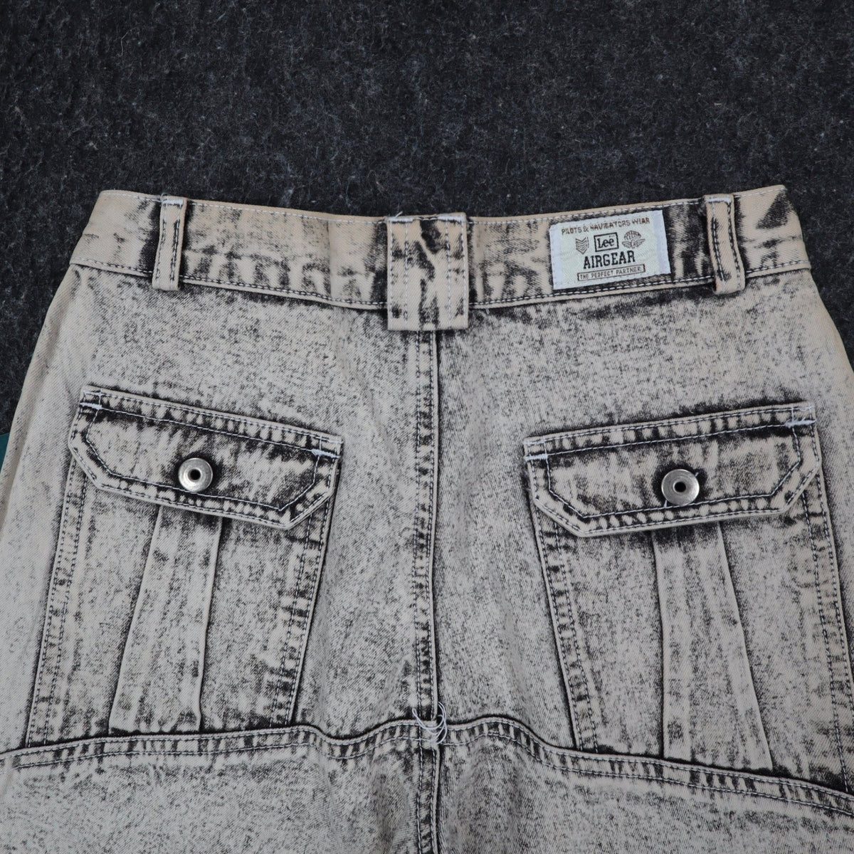 Lee Trekker Shorts Boys 10 Vintage 80s Acid Wash Black Cotton Air Gear NWT 24w - take2supply