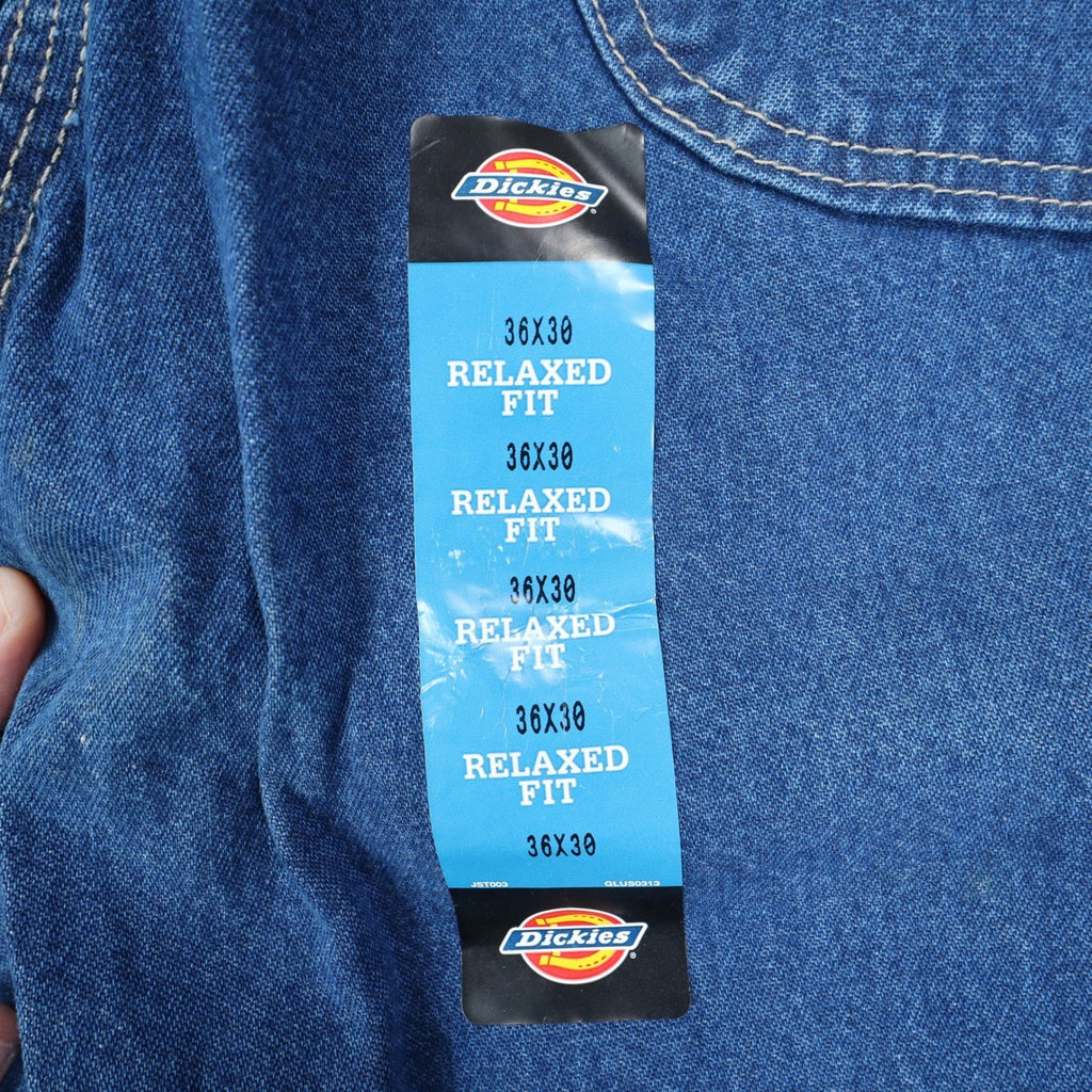 Dickies Carpenter Jeans Mens 36x30 Relaxed Fit Indigo Blue Cotton Workwear NWT - take2supply