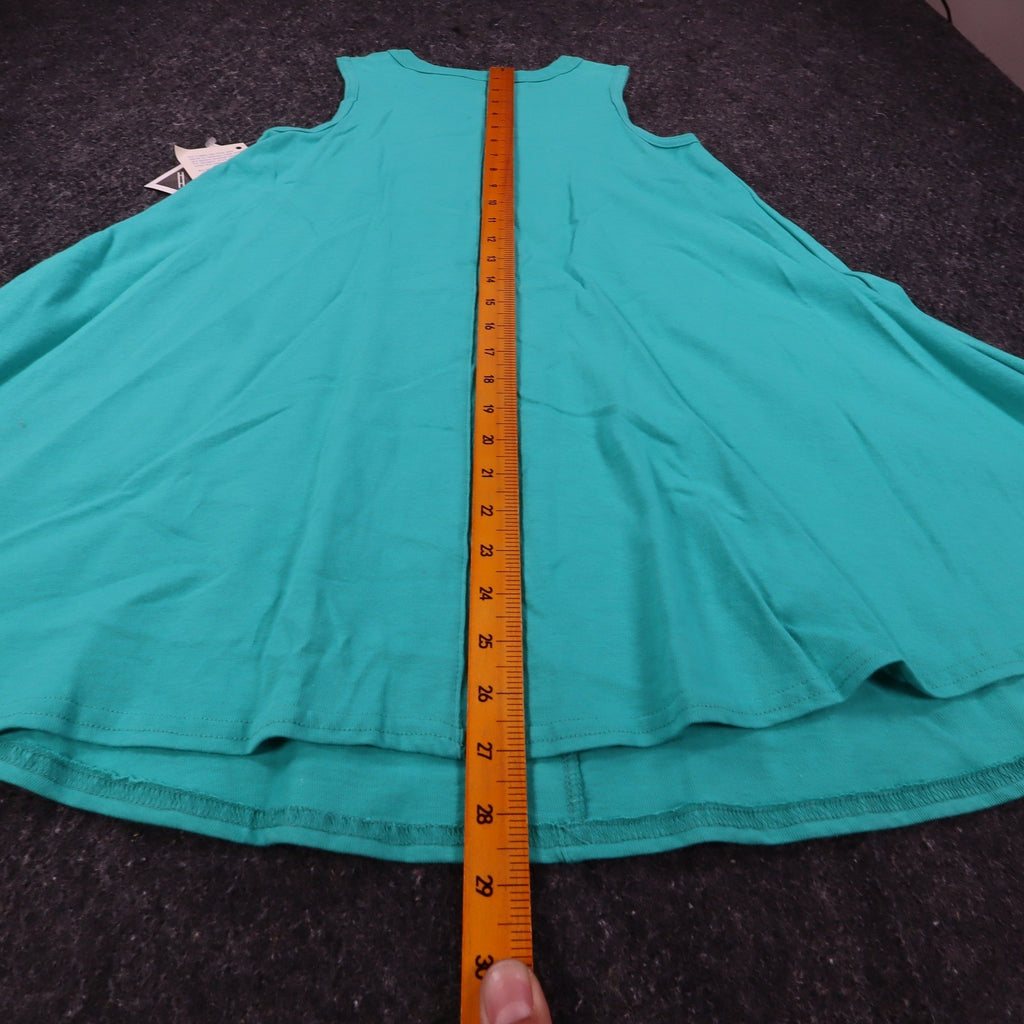 Hang Ten Tank Top Womens XS Vintage 90s Teal Cotton A-Line Sleeveless USA Made - take2supply