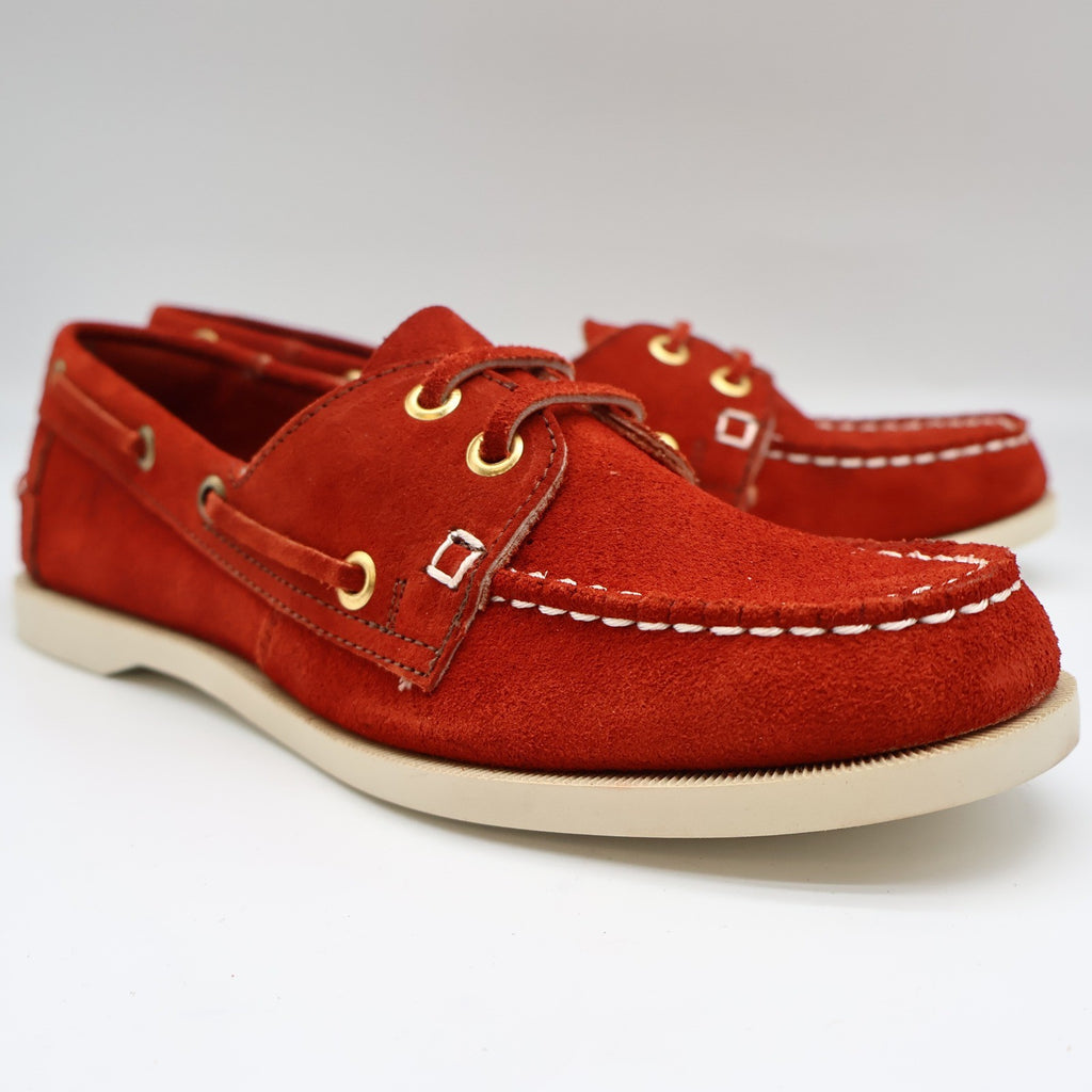 Vintage Boat Shoes Mens 8 Rust Red Suede Deadstock Mexico Moccasin W54421 - take2supply