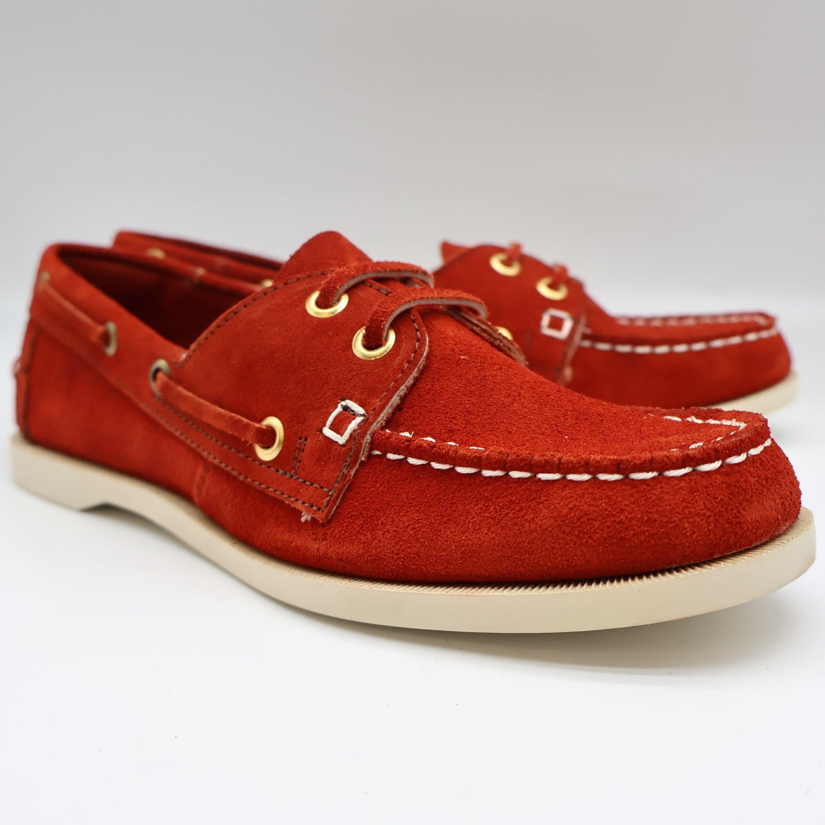 Vintage Boat Shoes Mens 8 Rust Red Suede Deadstock Mexico Moccasin W54421 - take2supply