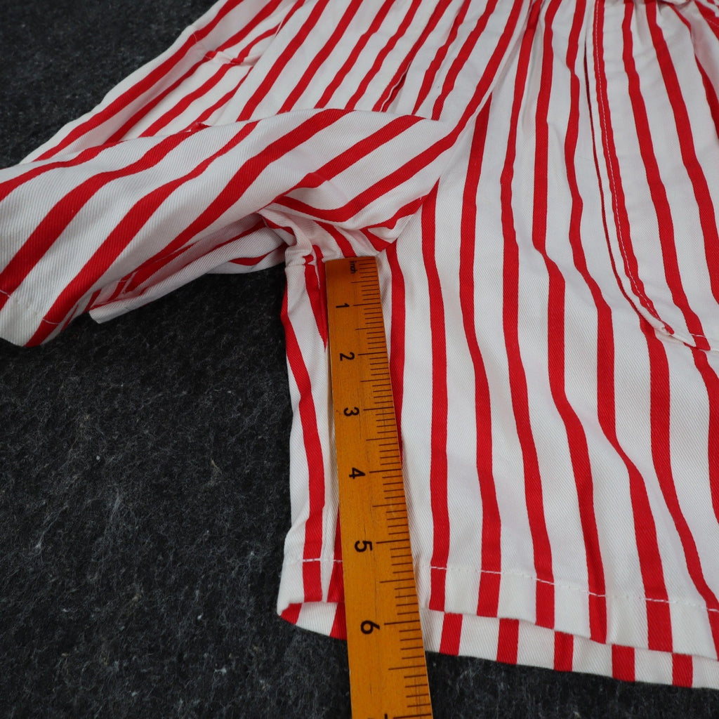 Hang Ten Shorts Womens Medium Vintage 80s Red White Striped Cotton Deadstock NWT - take2supply