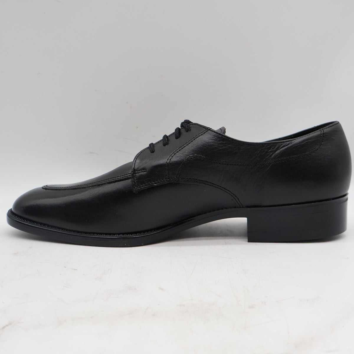 Barclay Oxford Dress Shoes Mens 12 D Vintage Black Leather U-Toe Deadstock 48011 - take2supply