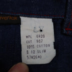 Young Maverick Automaticks Jeans Girls 12 Slim Blue Red Flare USA Deadstock NWT - take2supply