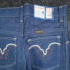 Vintage Young Maverick Jeans Boys 10 Blue Embroidered Straight Leg USA NWT - take2supply