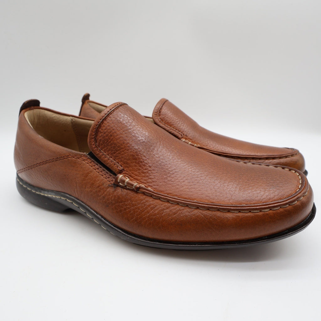 Hush Puppies GT Mens Size 9 Red Brown Leather Slip On Loafers H12466 Bounce - take2supply
