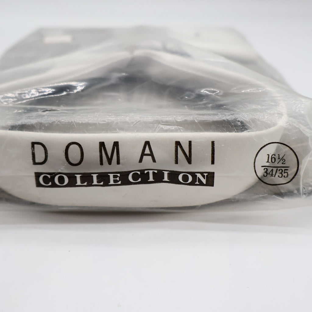Domani Collection Dress Shirt Mens 16.5 34/35 Grey Grid French Cuff Contrast - take2supply