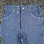 Young Maverick Vintage Boys 10 Reg Blue Flare Jeans Embroidered Pockets NWT - take2supply