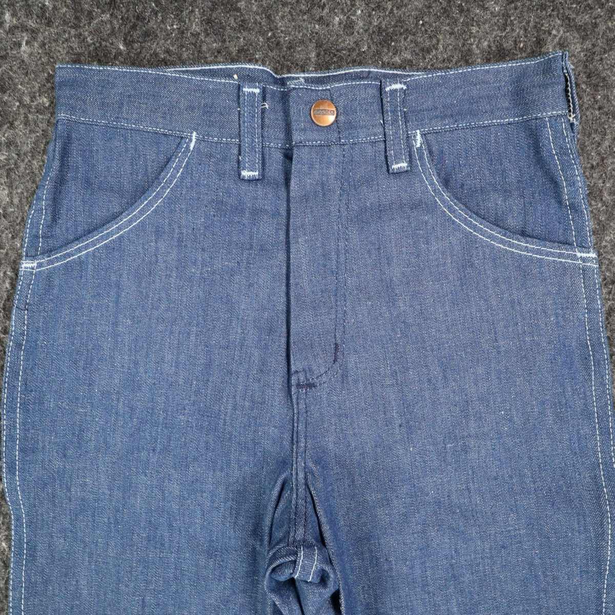 Young Maverick Vintage Boys 10 Reg Blue Flare Jeans Embroidered Pockets NWT - take2supply