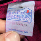 Young Maverick Jeans Girls 12 Reg Vintage 80s Pink Denim Straight Leg NWT USA - take2supply