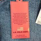 US Polo Assn Y2K Flare Jeans Girls 8 Blue Denim Stretch Belted NWT - take2supply